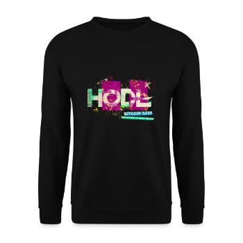 Bitcoin 2023 (Miami) - The Future is Now, Miami - Unisex Sweatshirt - black - Front - Alina (178cm) & Michal (187cm)