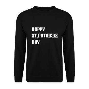 « Joyeuse Saint-Patrick » Blanc - Sweat-shirt Unisexe - noir - Devant - Alina (178cm) & Michal (187cm)