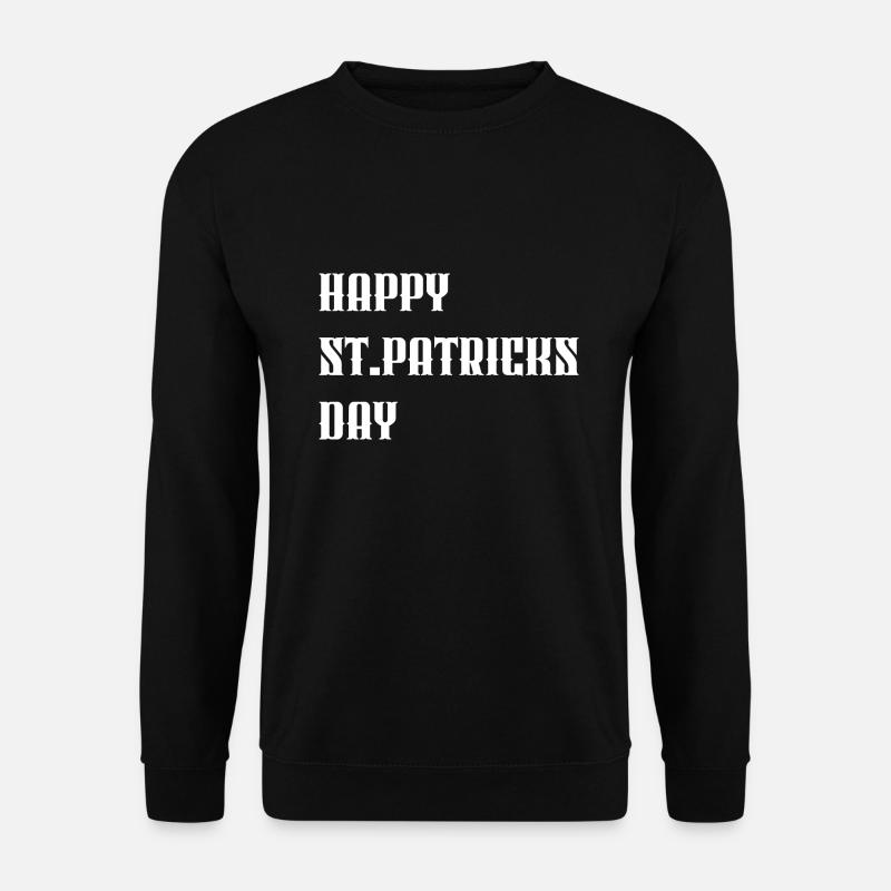 "Happy St. Patricks Day" White - Unisex Pullover - Schwarz