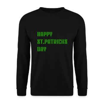 « Joyeuse Saint-Patrick » Vert - Sweat-shirt Unisexe - noir - Devant - Alina (178cm) & Michal (187cm)