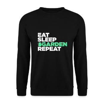 Mangez le jardin répète la chemise - Sweat-shirt Unisexe - noir - Devant - Alina (178cm) & Michal (187cm)