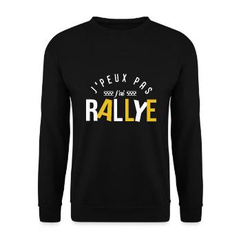 Je peux pas j'ai RALLYE - Sweat-shirt Unisexe - noir - Devant - Alina (178cm) & Michal (187cm)