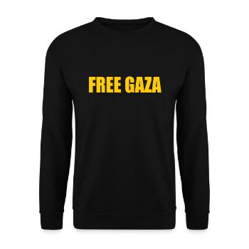 Free gaza - Unisex Sweatshirt - black - Front - Alina (178cm) & Michal (187cm)