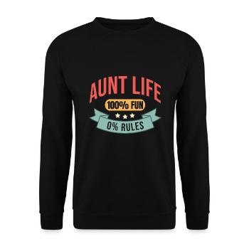 Best Aunt Funny Saying - Unisex Sweatshirt - black - Front - Alina (178cm) & Michal (187cm)
