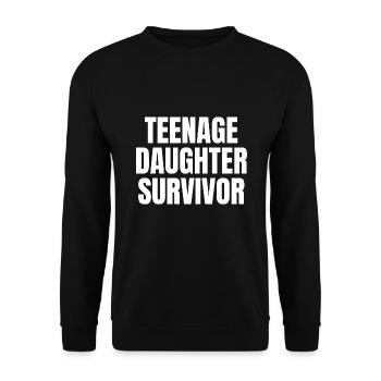 Adolescente Fille Survivante Parents Ironie Enfants - Sweat-shirt Unisexe - noir - Devant - Alina (178cm) & Michal (187cm)