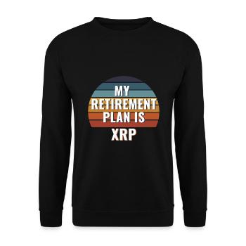 My Retirement Plan is Ripple, XRP- Funny Crypto - Unisex Sweatshirt - black - Front - Alina (178cm) & Michal (187cm)