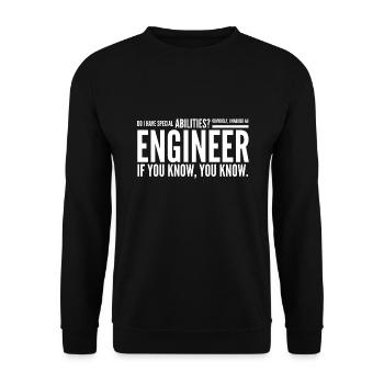 Ai-je des capacités spéciales? Évidemment, je me suis marié - Sweat-shirt Unisexe - noir - Devant - Alina (178cm) & Michal (187cm)