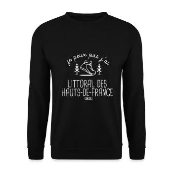 Randonnée Pas de Calais GR120 randonneur Marcher - Sweat-shirt Unisexe - noir - Devant - Alina (178cm) & Michal (187cm)
