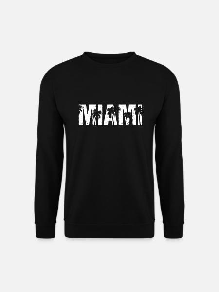 Miami Palmen Miami Beach - Unisex Pullover - Schwarz