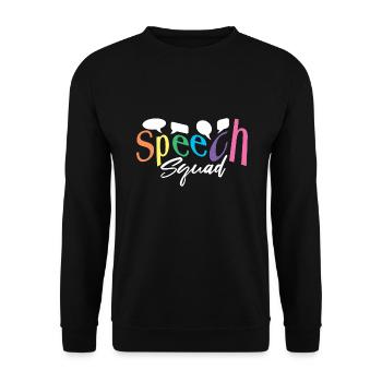 Logopäde Sprachtherapie Sprachtherapeut - Unisex Pullover - Schwarz - Vorne - Alina (178cm) & Michal (187cm)