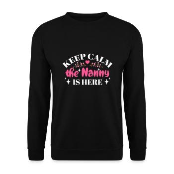 Nanny Babysitter Childminder - Unisex Sweatshirt - black - Front - Alina (178cm) & Michal (187cm)
