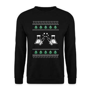 Chimie de Noël - Sweat-shirt Unisexe - noir - Devant - Alina (178cm) & Michal (187cm)
