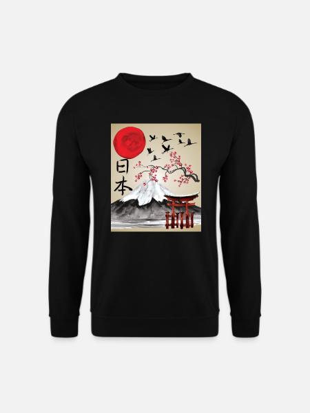 Japan Vintage Japanese Art Aesthetics - Unisex Sweatshirt - black