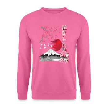Japan Landscape - 7 Virtues of the Samurai - Unisex Sweatshirt - pink - Front
