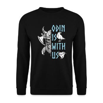Wikinger nordische Mythologie - Odin ist mit uns - Unisex Pullover - Schwarz - Vorne - Alina (178cm) & Michal (187cm)