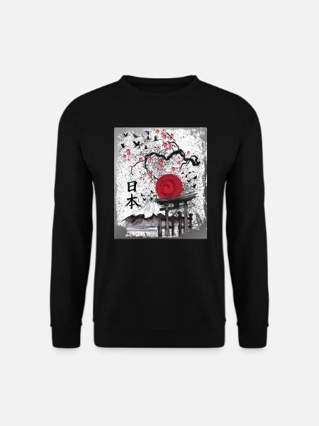 Japan Asia Japanese Art Fuji Torii - Unisex Sweatshirt - black