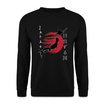 Japan - Land of the Rising Sun Japanese - Unisex Sweatshirt - black - Front - Alina (178cm) & Michal (187cm)