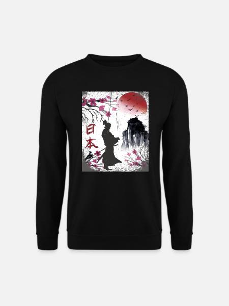 Japan japanische Kunst Samurai Design - Unisex Pullover - Schwarz