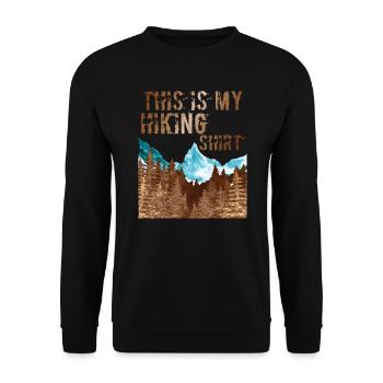 Hiking in the woods - My Hiking Shirt Vintage - Unisex Sweatshirt - black - Front - Alina (178cm) & Michal (187cm)