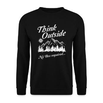 Randonnée - Pensez à l’extérieur - Randonnée vintage - Sweat-shirt Unisexe - noir - Devant - Alina (178cm) & Michal (187cm)