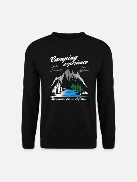 Camping Experience Camper Vintage - Unisex Pullover - Schwarz