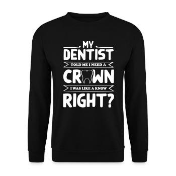 My Dentist - Unisex Pullover - Schwarz - Vorne - Alina (178cm) & Michal (187cm)