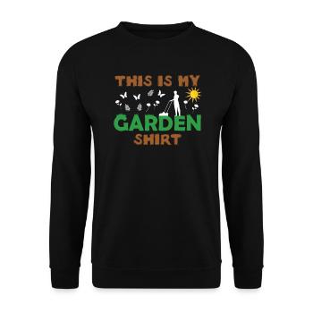 Garten Gärtner Gartenshirt - Unisex Pullover - Schwarz - Vorne - Alina (178cm) & Michal (187cm)