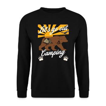 Camping Sortons Campeur drôle de dicton - Sweat-shirt Unisexe - noir - Devant - Alina (178cm) & Michal (187cm)