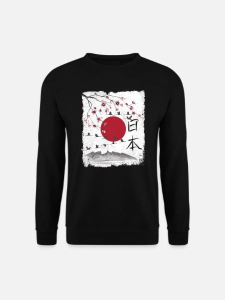 Japan ästhetische Landschaft japanische Kunst - Unisex Pullover - Schwarz