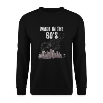 Birthday 90s funny saying vintage - Unisex Sweatshirt - black - Front - Alina (178cm) & Michal (187cm)