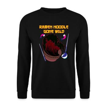Japon Ramen Retro Nouilles Japonaises Sauvages - Sweat-shirt Unisexe - noir - Devant - Alina (178cm) & Michal (187cm)