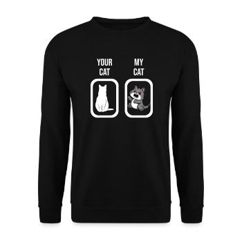 Funny Cat Pet Funny Saying - Unisex Sweatshirt - black - Front - Alina (178cm) & Michal (187cm)