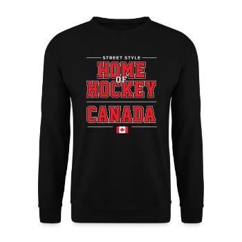 Home of Hockey - Unisex Pullover - Schwarz - Vorne - Alina (178cm) & Michal (187cm)