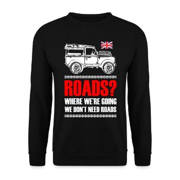 Landy and Driver - Unisex Sweatshirt - black - Front - Alina (178cm) & Michal (187cm)