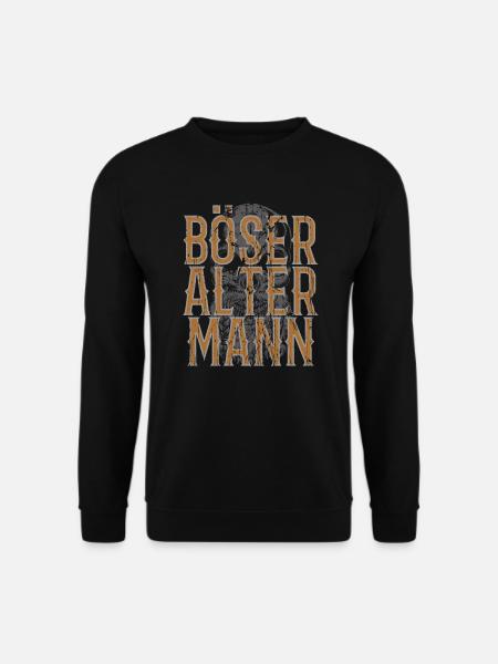 Böser Alter Mann lustiger Spruch Vintage - Unisex Pullover - Schwarz