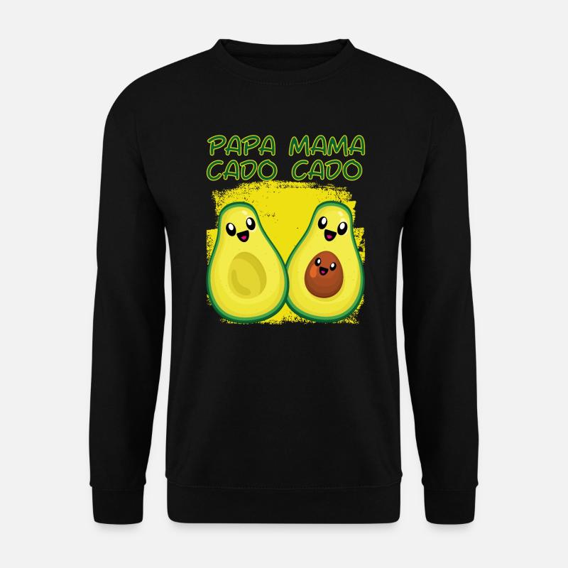 Avocado Funny Mamacado Papacado - Unisex Sweatshirt - black