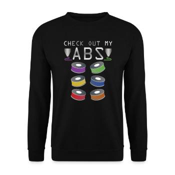 3D Printing Funny Saying Filament - Unisex Sweatshirt - black - Front - Alina (178cm) & Michal (187cm)