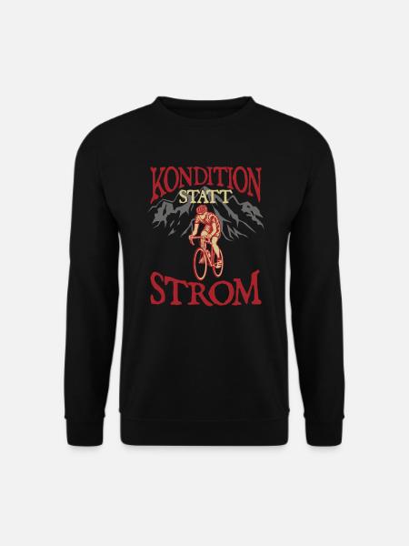 Fahrrad lustiger Spruch Fahrradfahren - Unisex Pullover - Schwarz