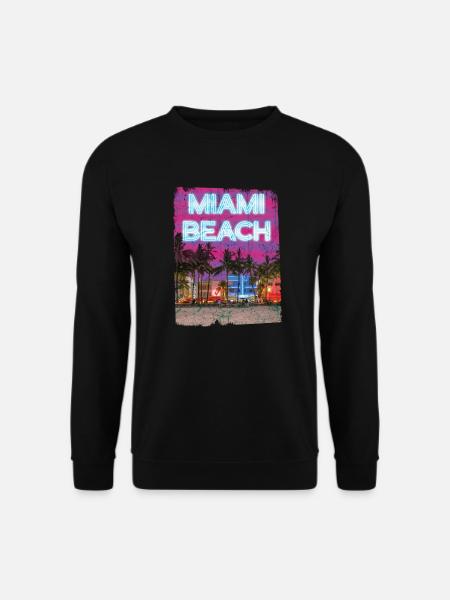 Miami 80er Retro Vaporwave - Unisex Pullover - Schwarz