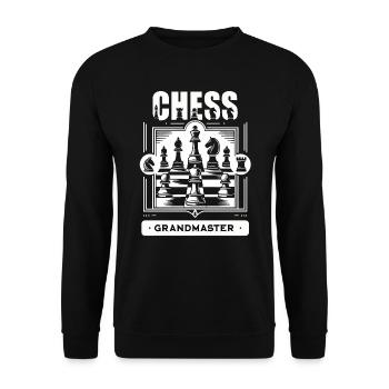 Chess Grandmaster Tactical Board - Unisex Sweatshirt - black - Front - Alina (178cm) & Michal (187cm)