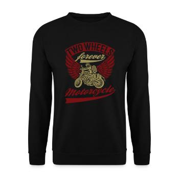 Moto Motos Vintage - Sweat-shirt Unisexe - noir - Devant - Alina (178cm) & Michal (187cm)