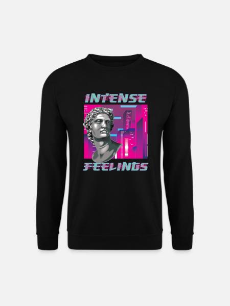 80er Retro Ästhetik Vaporwave - Unisex Pullover - Schwarz