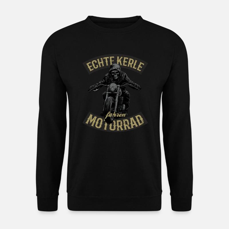Motorrad Vintage lustiger Spruch - Unisex Pullover - Schwarz