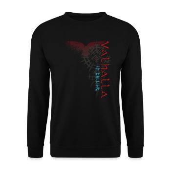 Wikinger Valhalla Vintage nordische Mythologie - Unisex Pullover - Schwarz - Vorne - Alina (178cm) & Michal (187cm)