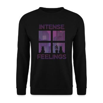 80s Retro Vaporwave Lofi - Unisex Sweatshirt - black - Front - Alina (178cm) & Michal (187cm)