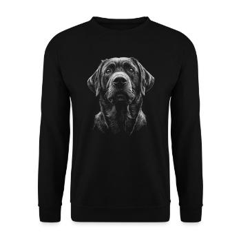 Labrador Portrait Labbi Labrador Retriever Dogs - Unisex Sweatshirt - black - Front - Alina (178cm) & Michal (187cm)