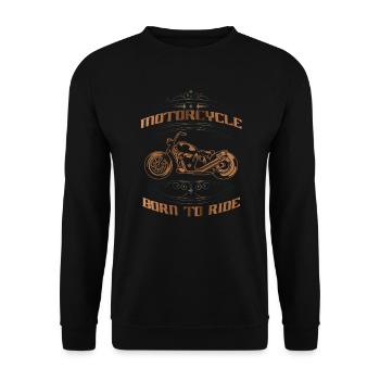Moto Vintage Moto - Sweat-shirt Unisexe - noir - Devant - Alina (178cm) & Michal (187cm)