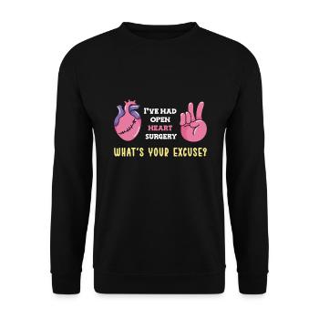 Crise cardiaque Chirurgie cardiaque Chirurgie Hospital - Sweat-shirt Unisexe - noir - Devant - Alina (178cm) & Michal (187cm)