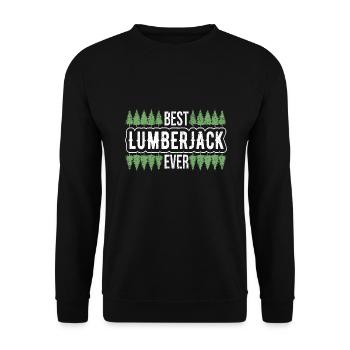 Logger Lumberjack Chainsaw - Unisex Sweatshirt - black - Front - Alina (178cm) & Michal (187cm)