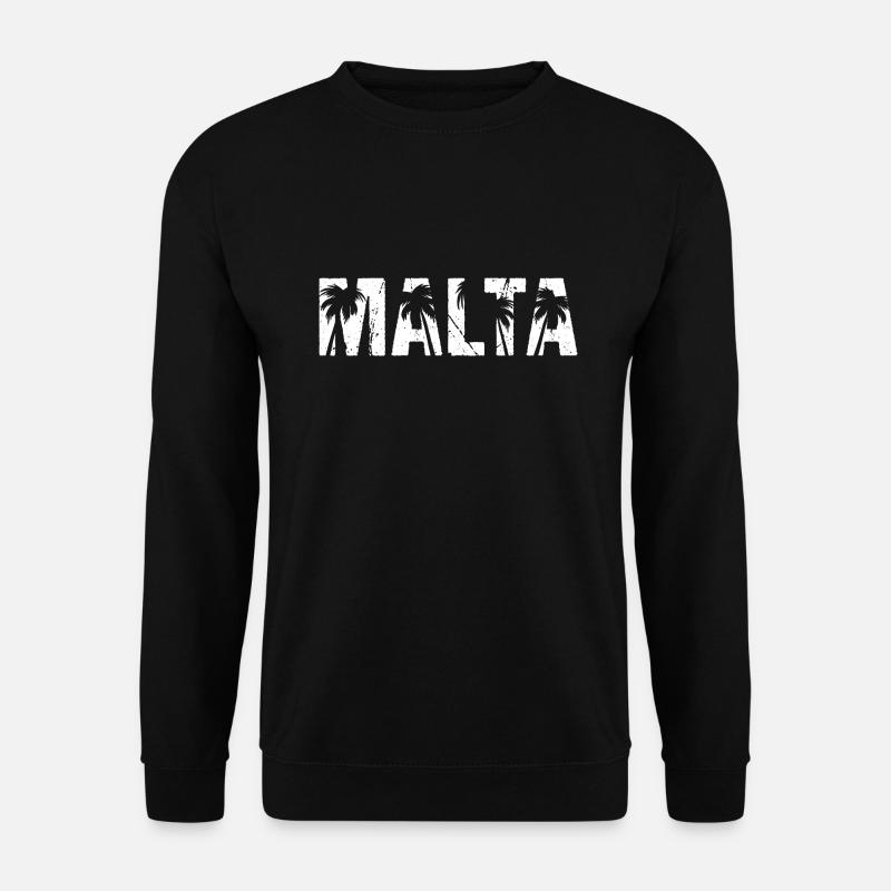 Malta Palmen - Unisex Pullover - Schwarz